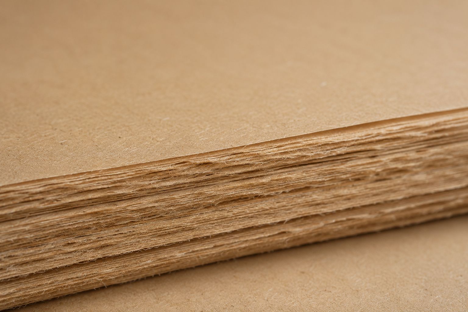 Close-up texture of recycled kraft paper